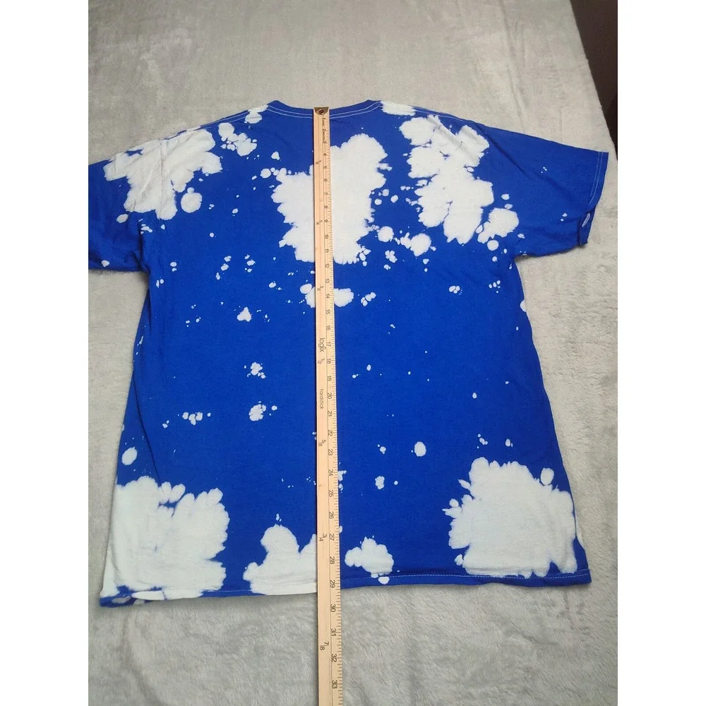 Def Leppard Band TShirt Tie Dye Blue Unisex Music Tee Merch XL Heavy Metal